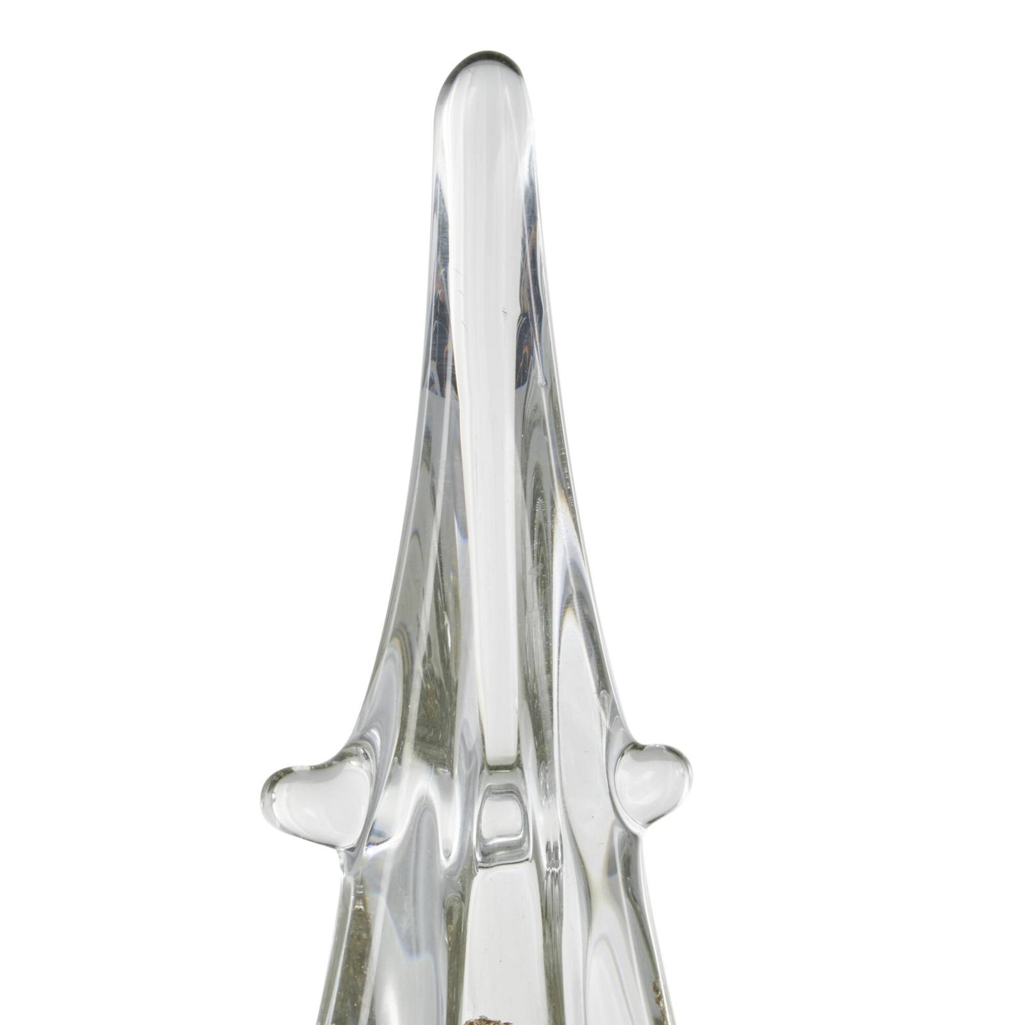 Gold & Clear Decorative Glass Sculpture Set